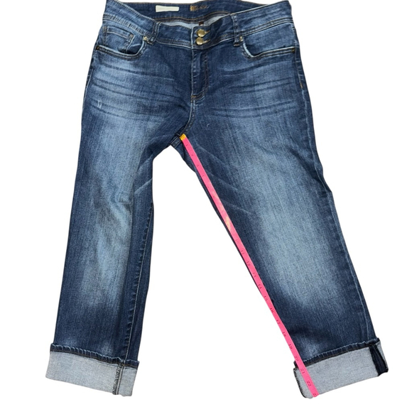 Kut From The Kloth Cameron straight cropped Jeans Size 10 Blue Denim - Picture 6 of 8